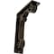 Ekena Millwork Fleur De Lis Wrought Iron Bracket, (Triple center brace), Antiqued Pale Gold 2"W x 5 1/2"D x 8"H BKTM02X05X08TFLAPG - alternate 1